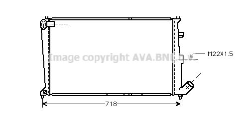 AVA QUALITY COOLING Радиатор, охлаждение двигателя CN2017